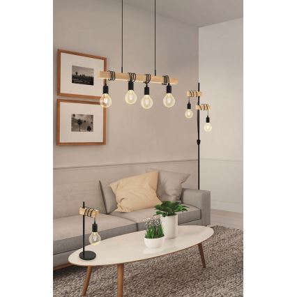 Eglo - Lampadaire TOWNSHEND 2xE27/10W/230V