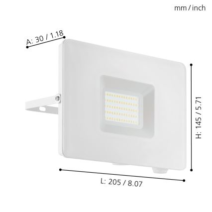 Eglo - Riflettore LED LED/50W/230V