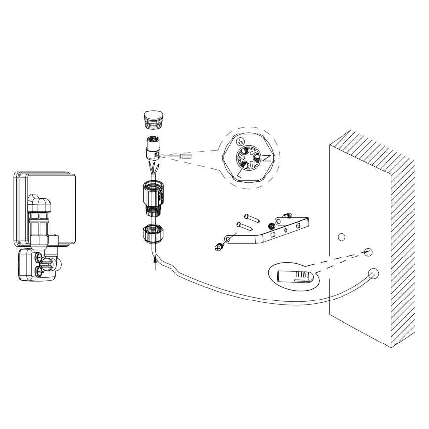 Eglo - Proiettore di luce a LED con sensore LED/50W/230V