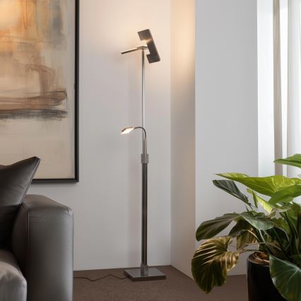 Eglo 33182 - Lampada da terra dimmerabile a LED SOLANO 1xLED/26W/230V +1xLED/3,2W 3000K cromo opaco