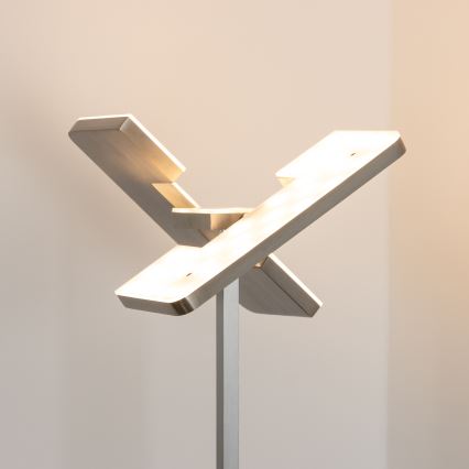 Eglo 33182 - Lampada da terra dimmerabile a LED SOLANO 1xLED/26W/230V +1xLED/3,2W 3000K cromo opaco
