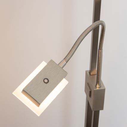 Eglo 33182 - Lampada da terra dimmerabile a LED SOLANO 1xLED/26W/230V +1xLED/3,2W 3000K cromo opaco
