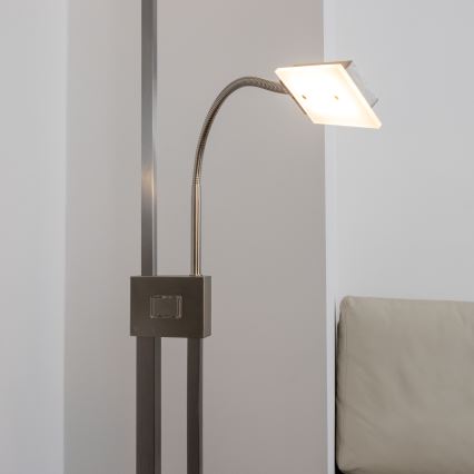 Eglo 33182 - Lampada da terra dimmerabile a LED SOLANO 1xLED/26W/230V +1xLED/3,2W 3000K cromo opaco