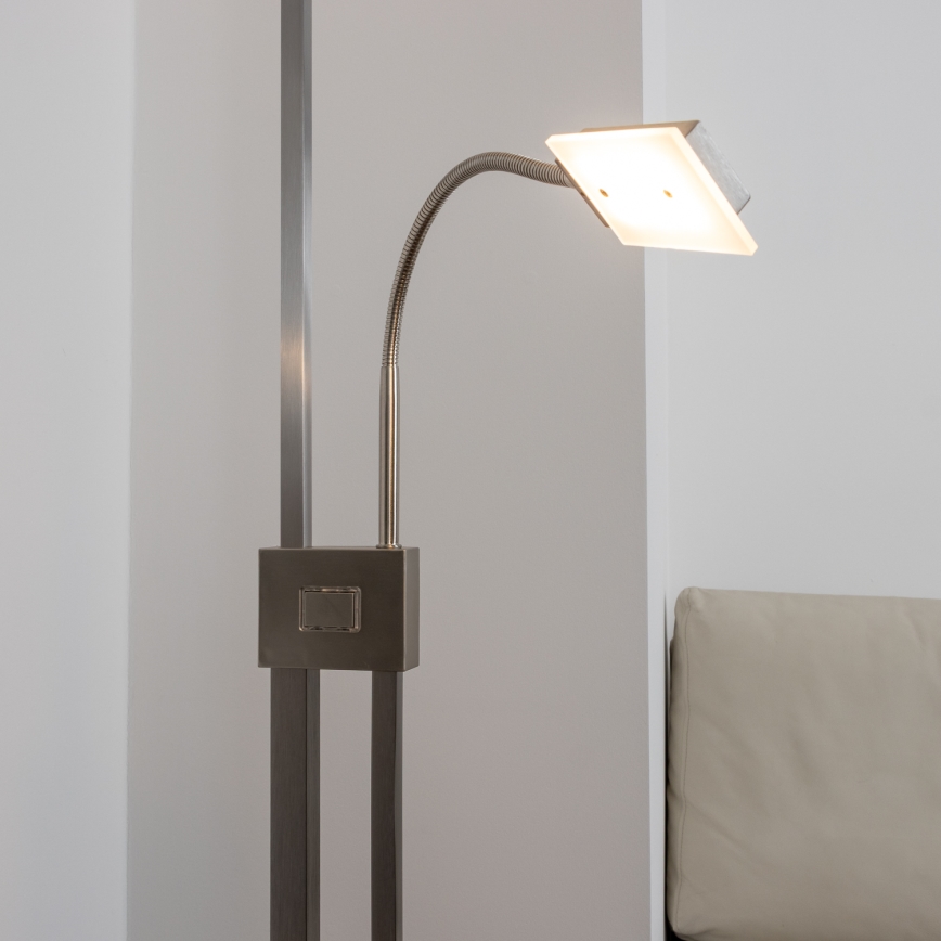 Eglo 33182 - Lampada da terra dimmerabile a LED SOLANO 1xLED/26W/230V +1xLED/3,2W 3000K cromo opaco