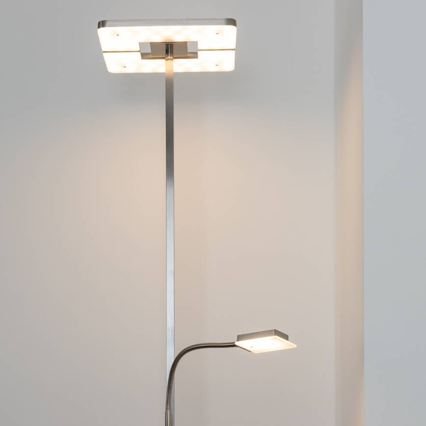 Eglo 33182 - Lampada da terra dimmerabile a LED SOLANO 1xLED/26W/230V +1xLED/3,2W 3000K cromo opaco