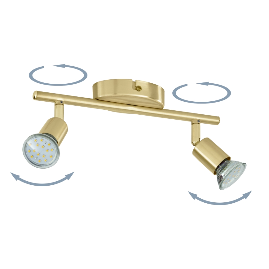Eglo - Faretto LED 2xGU10/2,8W/230V 3000K oro