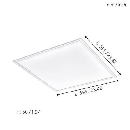 Eglo 33204 - LED RGBW Lampada dimmerabile SALOBRENA-C LED/34W/230V 2700-6500K + telecomando
