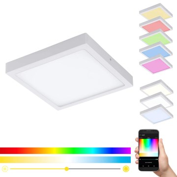 Eglo 33209 - LED RGBW dimmbare Deckenleuchte FUEVA-C LED/21W/230V 2700-6500K 30x30 cm weiß