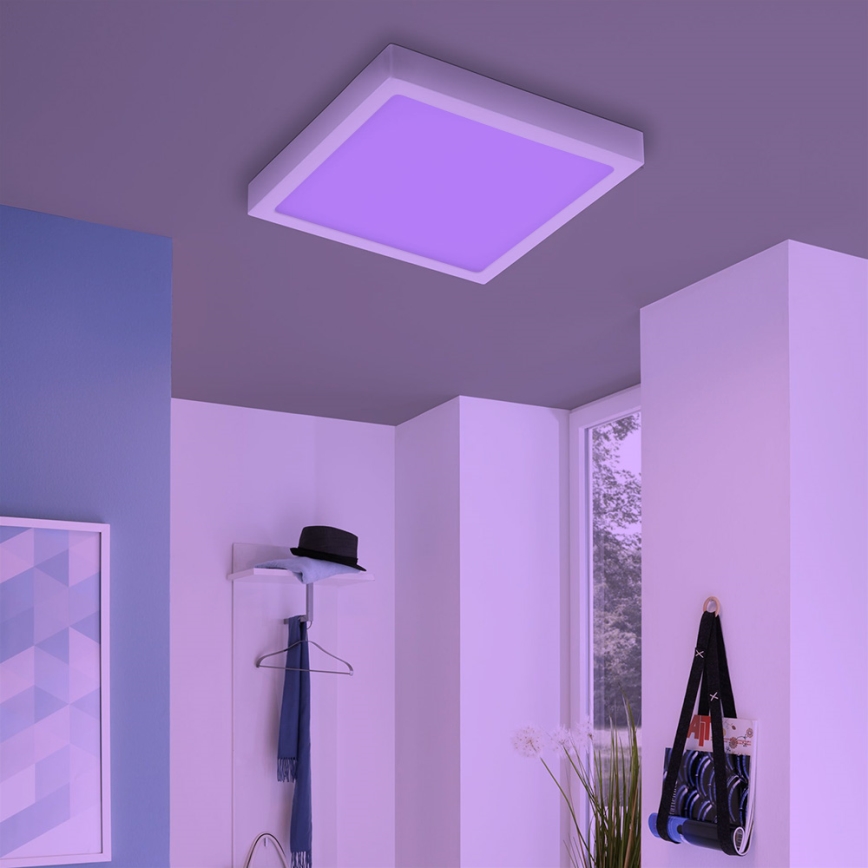 Eglo 33209 - Plafonnier LED RGBW dimmable FUEVA-C LED/21W/230V 2700-6500K 30x30 cm blanc