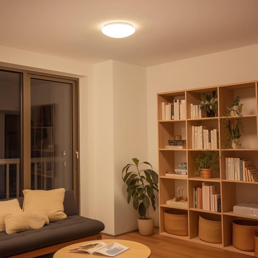 Eglo 33219 - Plafoniera da soffitto LED RGBW dimmerabile GIRON-C LED/17W/230V Ø 30 cm bianca