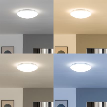 Eglo 33219 - Plafoniera da soffitto LED RGBW dimmerabile GIRON-C LED/17W/230V Ø 30 cm bianca