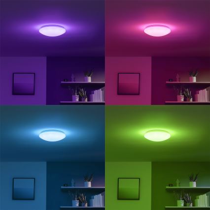 Eglo 33219 - Plafoniera da soffitto LED RGBW dimmerabile GIRON-C LED/17W/230V Ø 30 cm bianca