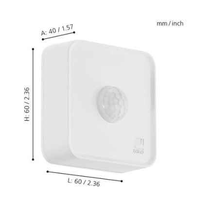 Eglo 33236 - Außenbewegungsmelder CONNECT SENSOR 12 m weiß IP44