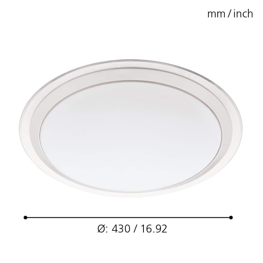 Eglo 33255 - dimmbare LED-RGBW-Deckenleuchte COMPETA-C LED/17W/230V 2700-6500K Ø 43 cm