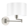 Eglo 33269 - Applique PASTERI 1xE27/60W/230V cromo opaco/bianco