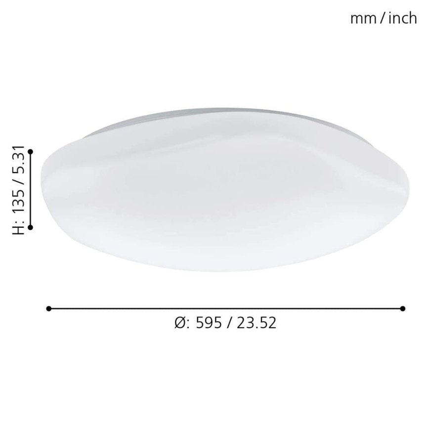 Eglo 33272 - Plafoniera dimmerabile RGBW TOTARI-C LED/34W/230V 2700-6500K bianco + telecomando
