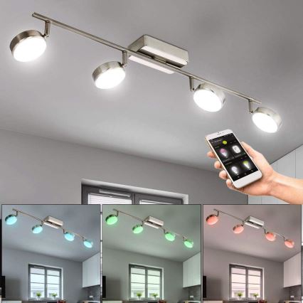 Eglo 33274 - LED RGBW Dimmbarer Strahler CORROPOLI-C 4xLED/5W/230V