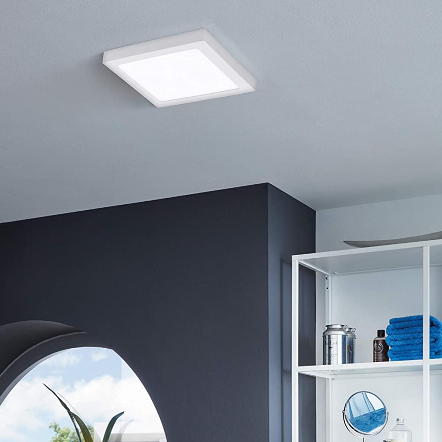 Eglo 33316 - LED RGBW dimmbare Deckenleuchte FUEVA-C LED/15,6W/230V 2700-6500K 22,5x22,5 cm weiß