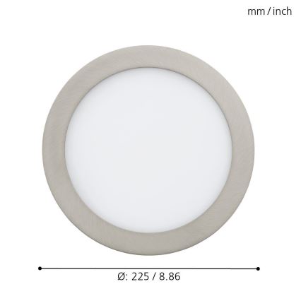 Eglo 33317 - LED RGBW dimmbares Einbau-Downlight FUEVA-C LED/15,6W/230V 2700-6500K Ø 22,5 cm