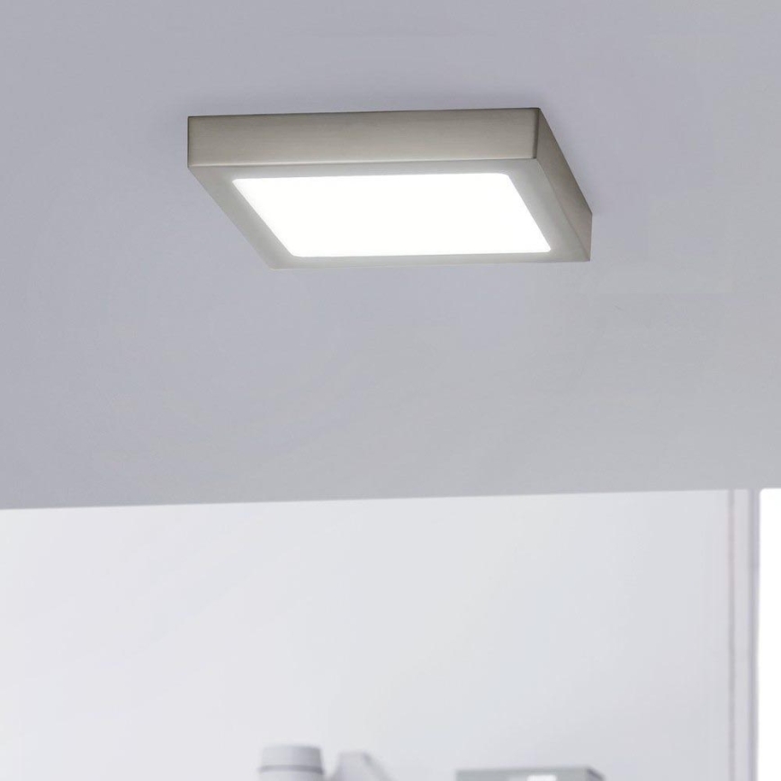Eglo 33319 - Plafonnier LED RGBW dimmable FUEVA-C LED/15,6W/230V 2700-6500K 22,5x22,5 cm chrome mat