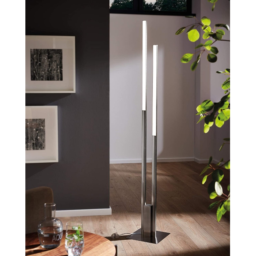 Eglo 33323 - Lampadaire RGBW à intensité variable FRAIOLI-C 2xLED/17W/230V 2700-6500K chrome mat