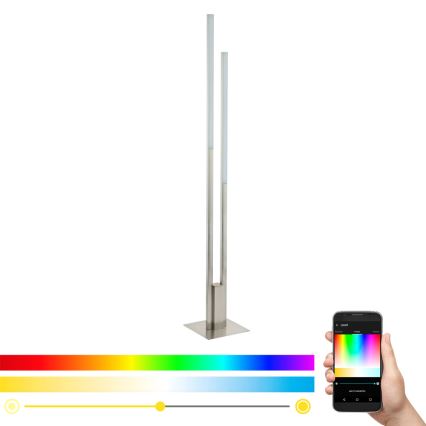 Eglo 33323 - Lampadaire RGBW à intensité variable FRAIOLI-C 2xLED/17W/230V 2700-6500K chrome mat