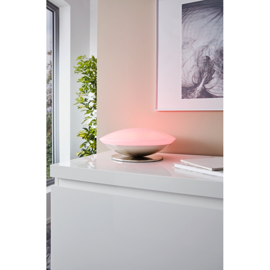 Eglo 33324 - Lampada da tavolo LED RGBW dimmerabile FRATTINA-C LED/18W/230V cromo satinato