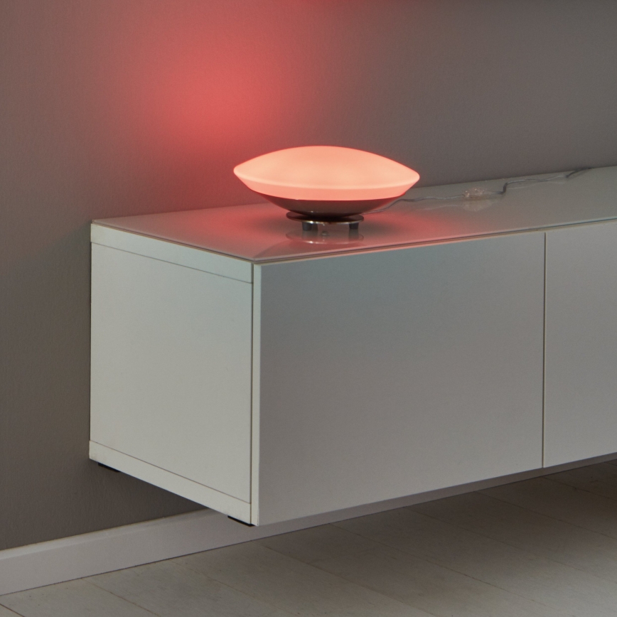 Eglo 33324 - Dimmbare LED RGBW-Tischleuchte FRATTINA-C LED/18W/230V mattchrom