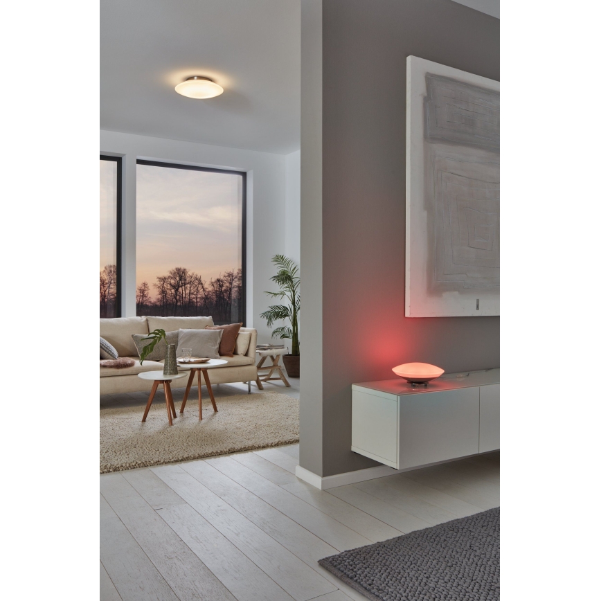 Eglo 33324 - Dimmbare LED RGBW-Tischleuchte FRATTINA-C LED/18W/230V mattchrom