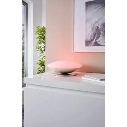 Eglo 33324 - Dimmbare LED RGBW-Tischleuchte FRATTINA-C LED/18W/230V mattchrom