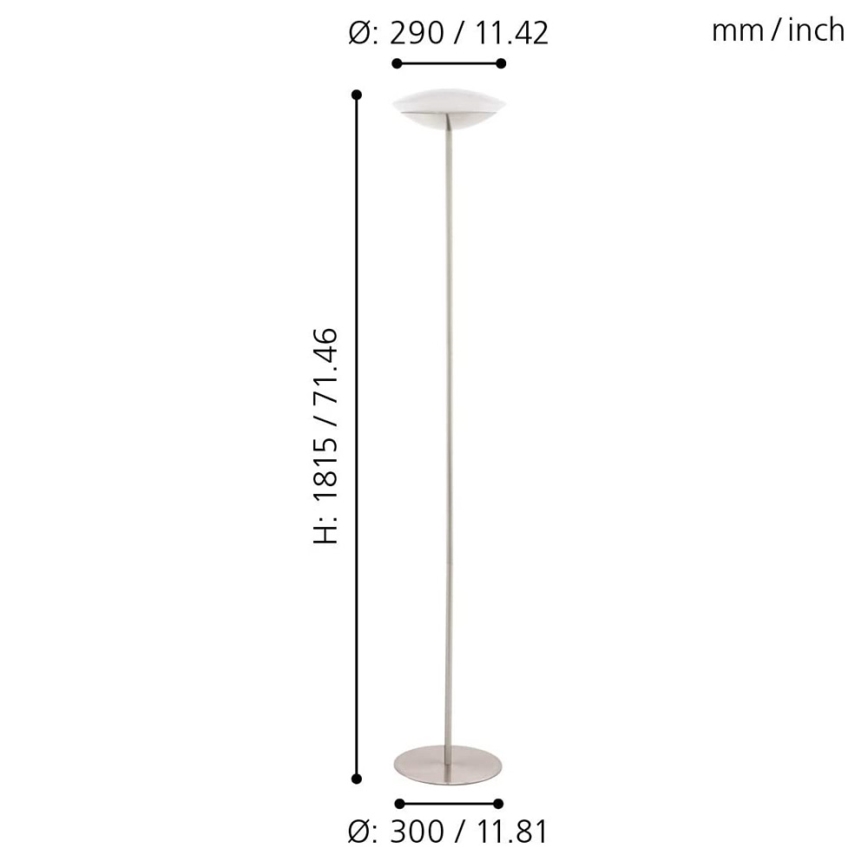 Eglo 33325 - Lampada da terra dimmerabile LED RGBW FRATTINA-C LED/18W/230V cromo opaco