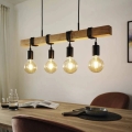 Eglo 33378 - Lampadario LED a sospensione con filo TOWNSHEND 4xE27/4W/230V 2200K beige/nero