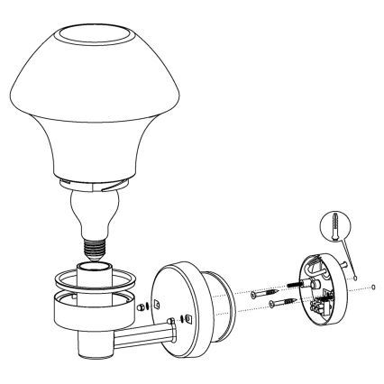 Eglo 33567 - LED-dimmbare Außenwandleuchte VERLUCCA-C 1xE27/9W/230V IP44