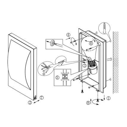 Eglo 33569 - Applique da esterno a LED VERRES-C LED/9W/230V IP44 cromo opaco