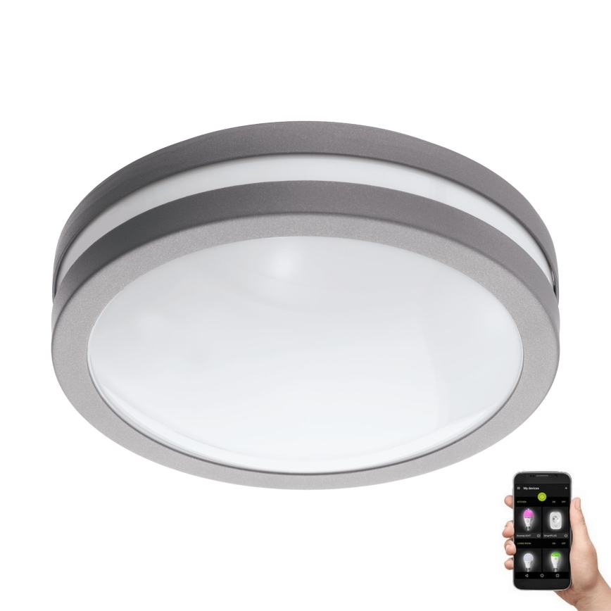 Eglo 33572 - Plafoniera da bagno dimmerabile a LED LOCANA-C LED/14W/230V IP44 argento