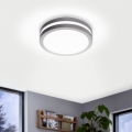 Eglo 33572 - plafonnier LED dimmable pour salle de bains LOCANA-C LED/14W/230V IP44 argenté