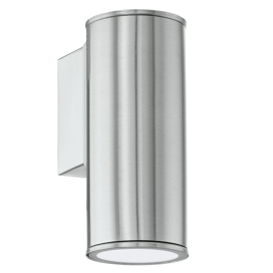 Eglo 33581 - LED RGBW dimmbare Außenwandleuchte RIGA 1xGU10/5W/230V 2700-6500K IP44 mattchrom