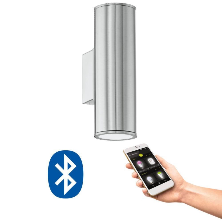 Eglo 33582 - LED RGBW Dimmerabile per esterni wall illuminazione RIGA 2xGU10/5W/230V IP44