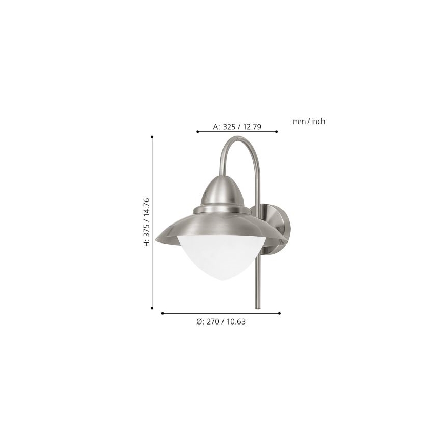 Eglo 33583 - LED RGBW Außenwandleuchte SIDNEY 1xE27/9W/230V IP44