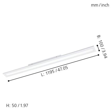Eglo 33589 - LED RGBW Pannello dimmerabile SALOBRENA-C LED/34W/230V + telecomando