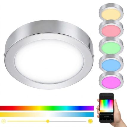 Eglo 33667 - LED RGBW Plafoniera dimmerabile da bagno FUEVA-C LED21W/230V diametro 30 cm IP44