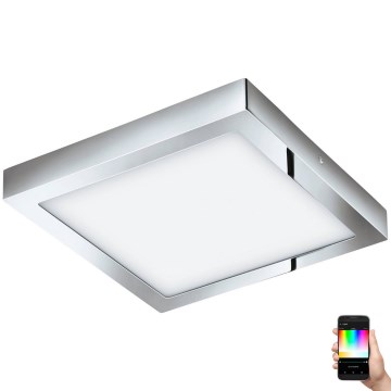 Eglo 33668-LED RGBW Plafoniera per bagno dimmerabile FUEVA-C 21W/230V 2700-6500K 30x30cm IP44