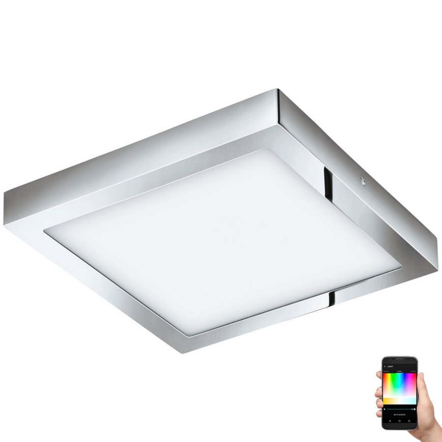 Eglo 33668-LED RGBW Plafoniera per bagno dimmerabile FUEVA-C 21W/230V 2700-6500K 30x30cm IP44