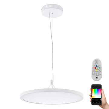 Eglo 33676 - CERIGNOLA-C LED RGBW Pendelleuchte dimmbar, 32 W, 230 V, 2700–6500 K, Weiß, mit Fernbedienung