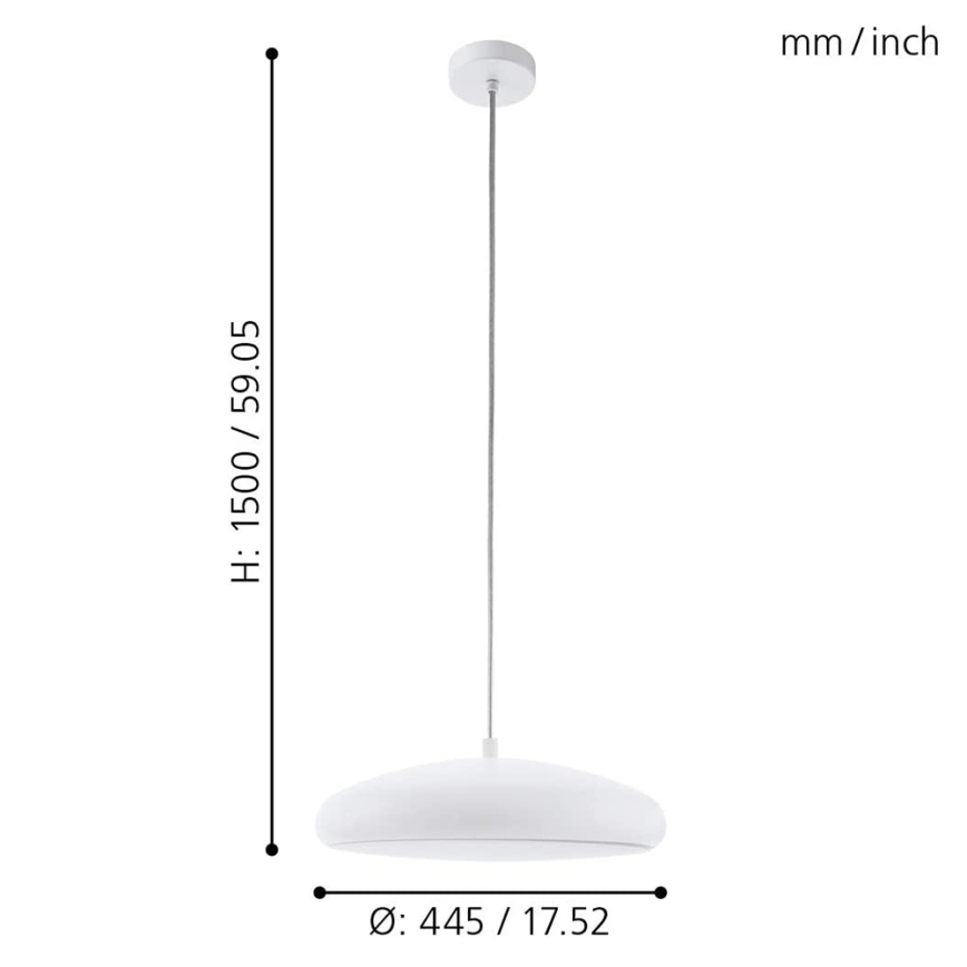 Eglo 33765 - Suspension filaire RGBW à intensité variable RIODEVA-C LED/27W/230V 2700-6500K blanc