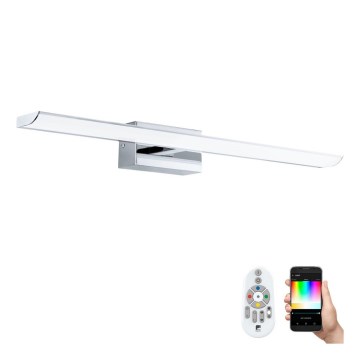 Eglo 33767 - Illuminazione a LED RGBW Dimmerabile per specchio da bagno TABIANO-C LED/15,6W/230V 2700-6500K 60,5 cm IP44 + telecomando
