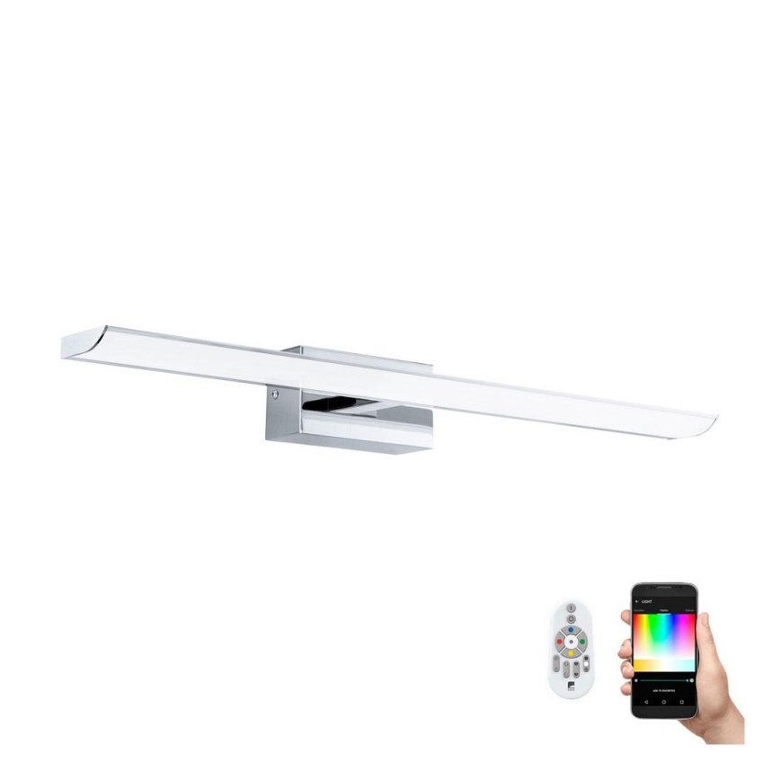 Eglo 33767 - Illuminazione a LED RGBW Dimmerabile per specchio da bagno TABIANO-C LED/15,6W/230V 2700-6500K 60,5 cm IP44 + telecomando