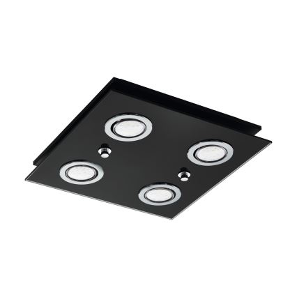 Eglo - Plafoniera LED 4xGU10/2,8W/230V 3000K nero