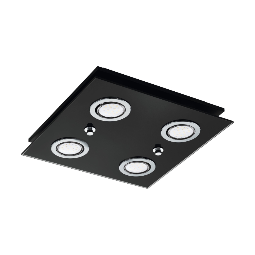 Eglo - Plafoniera LED 4xGU10/2,8W/230V 3000K nero