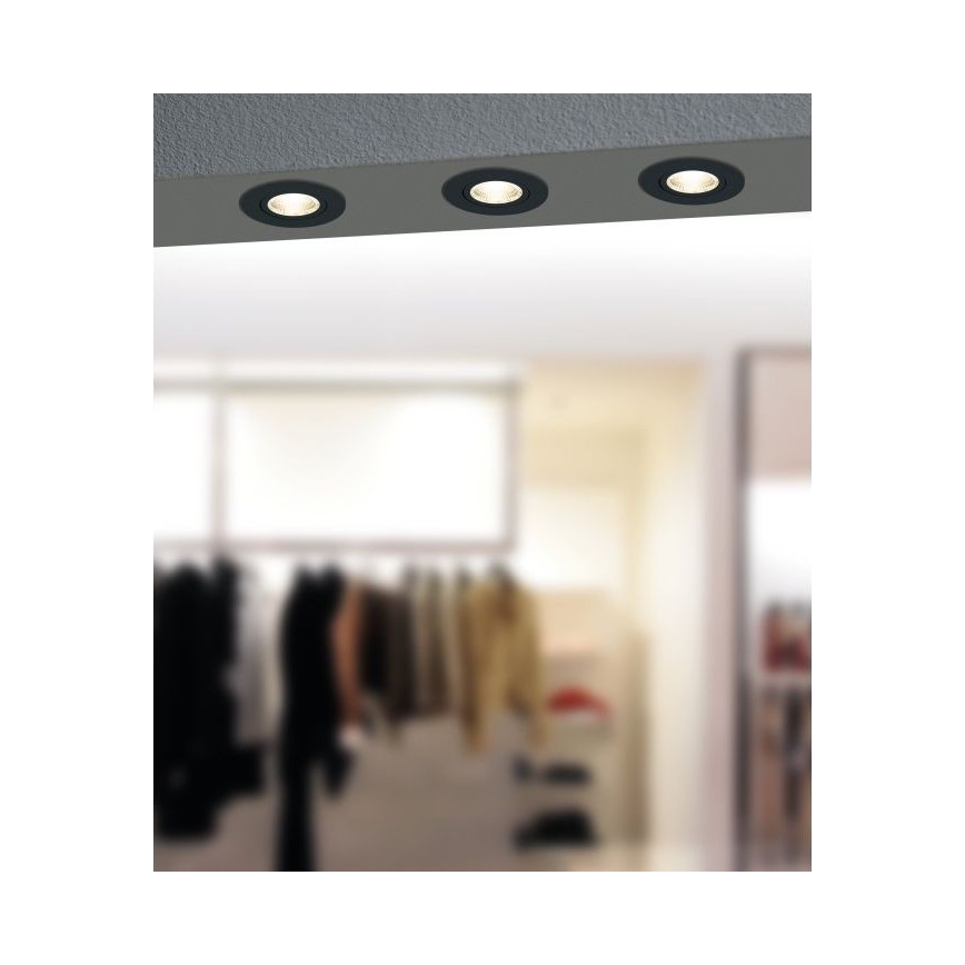 Eglo - Spot encastrable à intensité variable LED/6W/230V noir